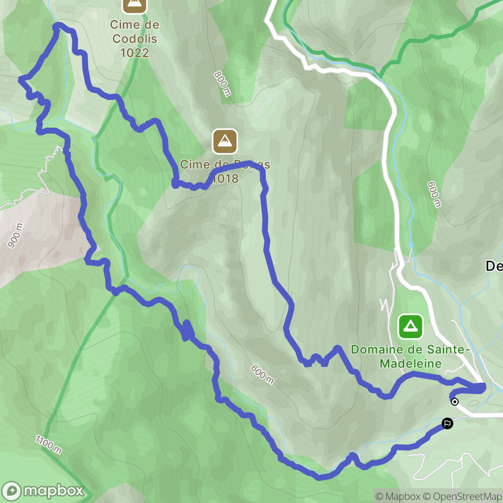 Sospel : carte du parcours de randonnée - France