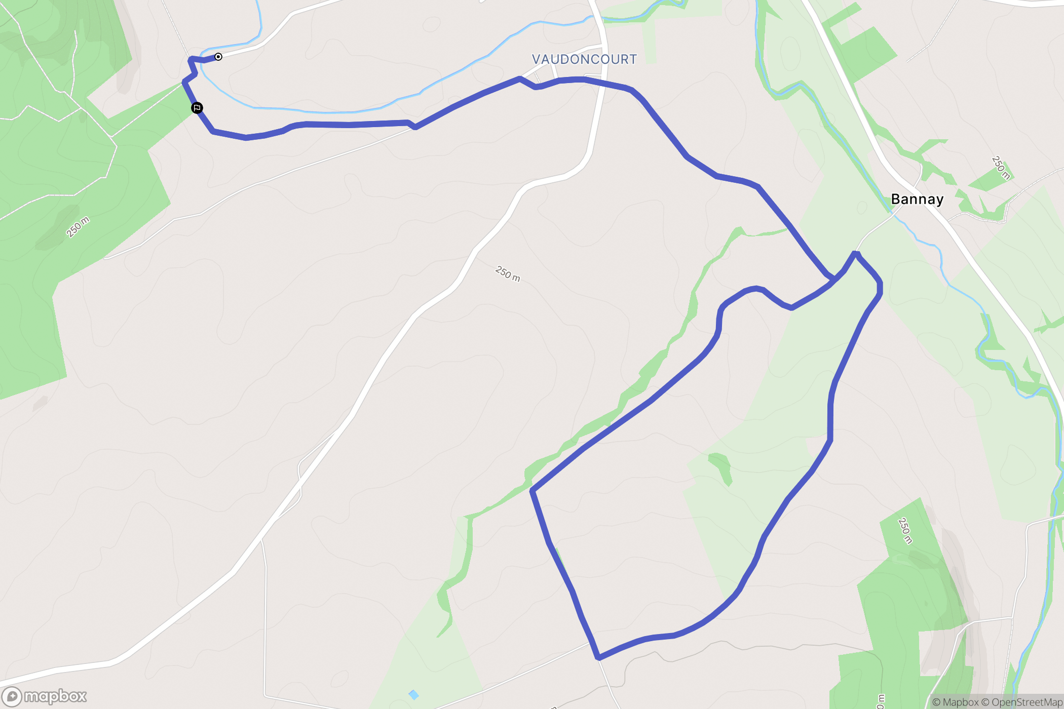 Varize-Vaudoncourt : carte du parcours de randonnée - France