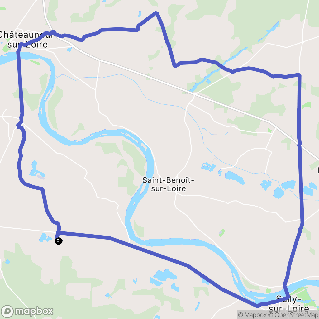Neuvy-en-Sullias : carte du parcours de randonnée - France