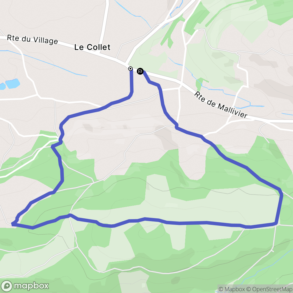 Saint-Pierre-de-Bressieux : carte du parcours de randonnée - France