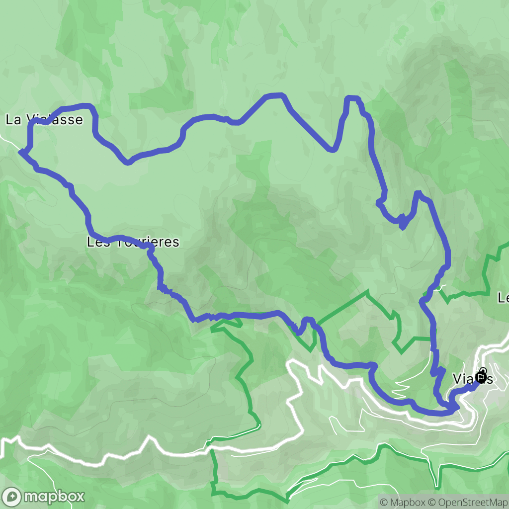 Vialas : carte du parcours de randonnée - France