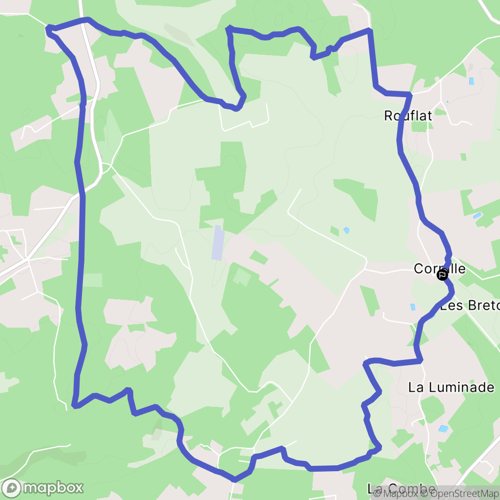 Cornille : carte du parcours de randonnée - France