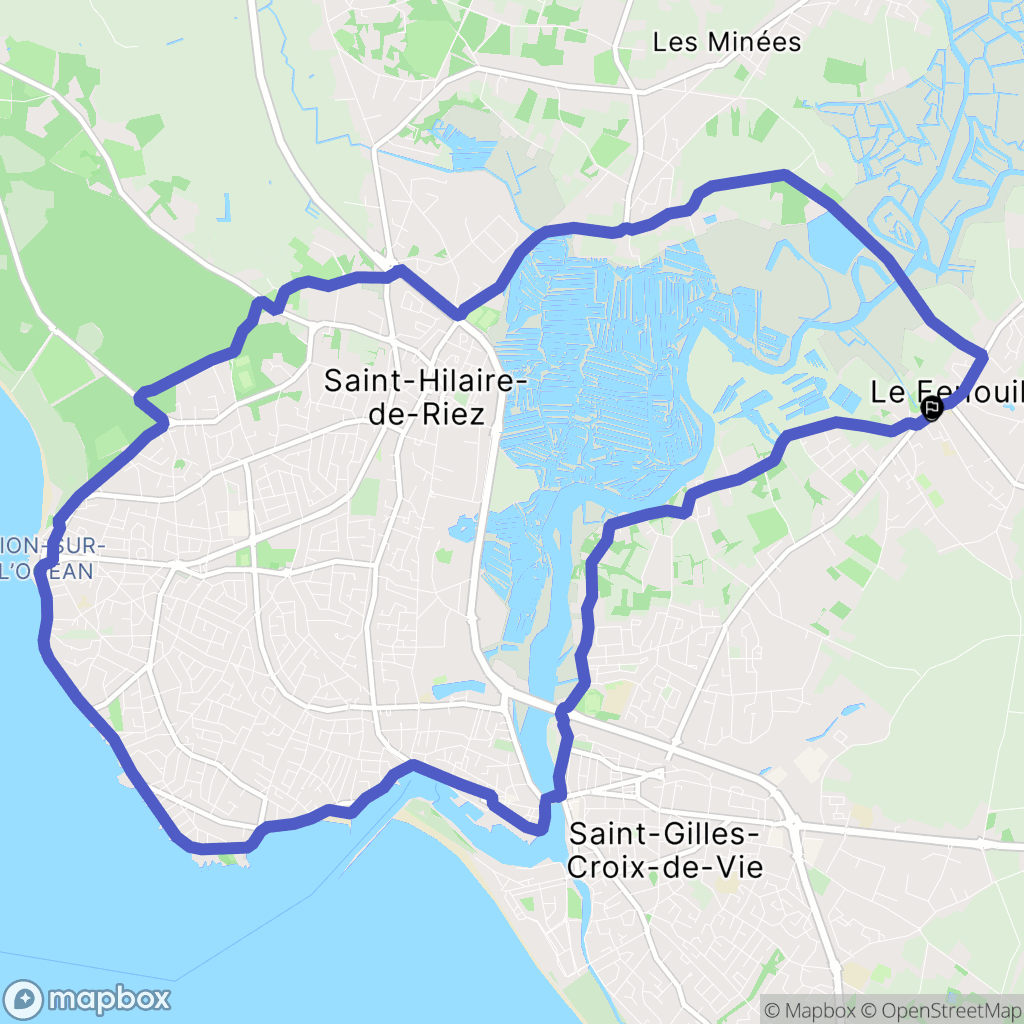 Le Fenouiller : carte du parcours de randonnée - France