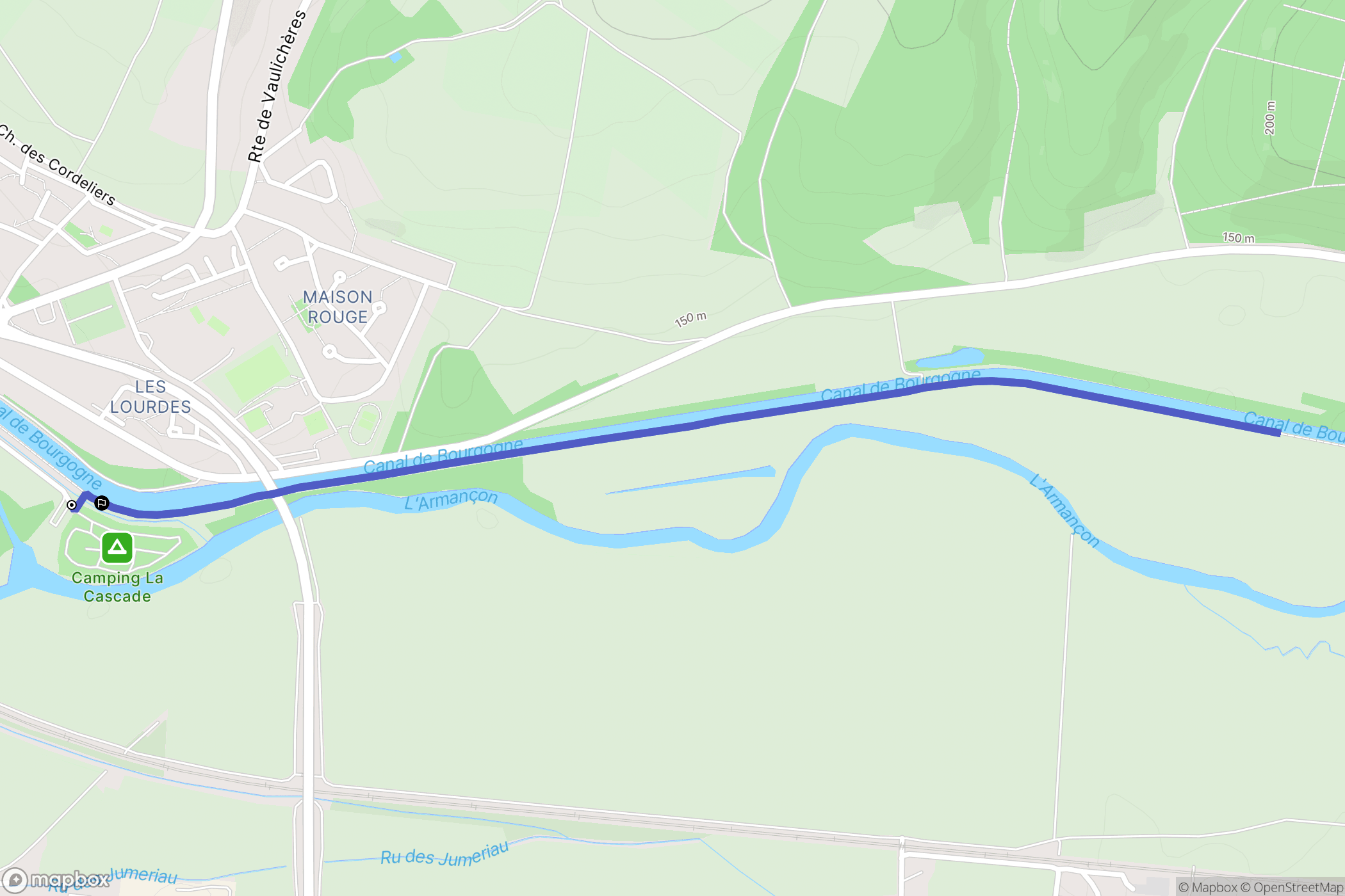 Tonnerre : carte du parcours de randonnée - France