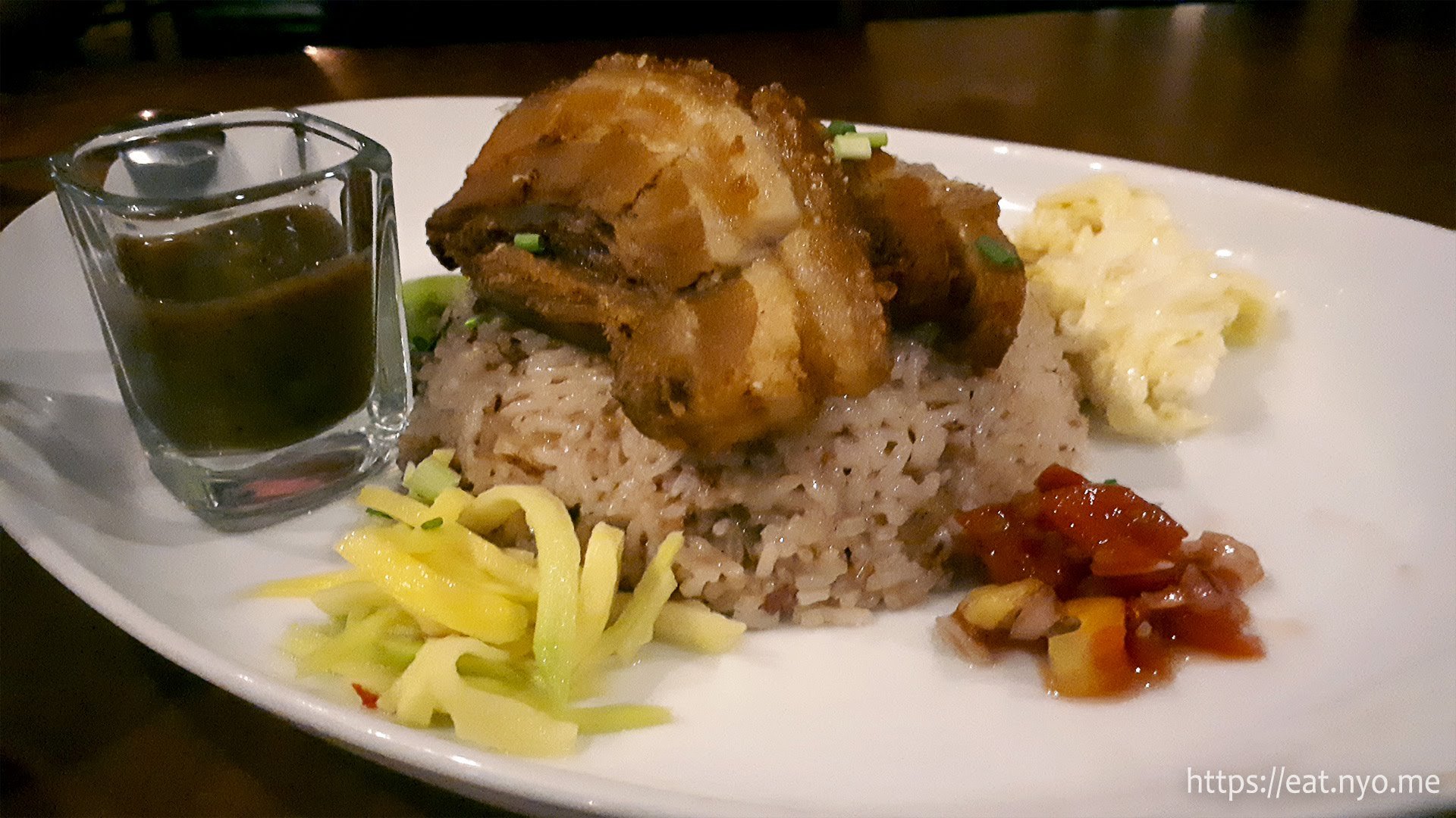 Crispy Pork Belly with Bagoong Rice and Egg