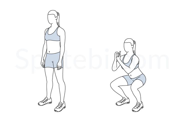 image describing how to squat