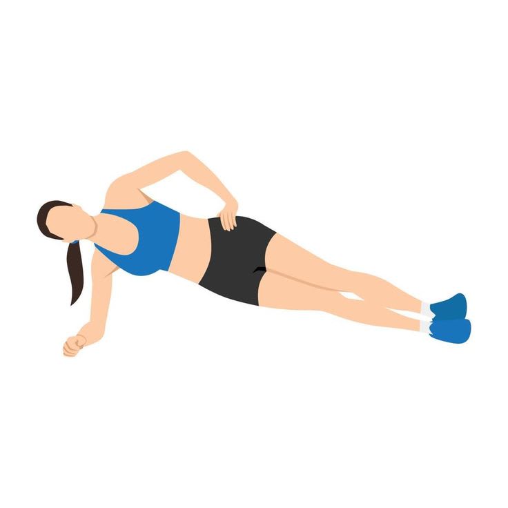demonstration of plank exercise