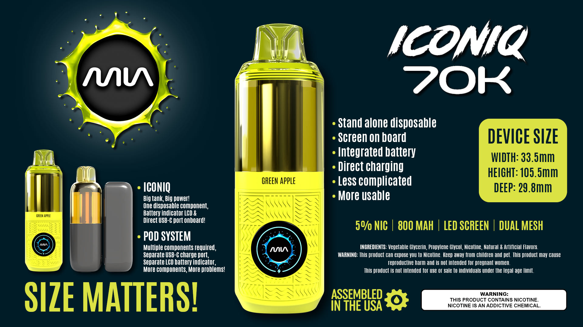 MIA ICONIQ 70K Device Detail