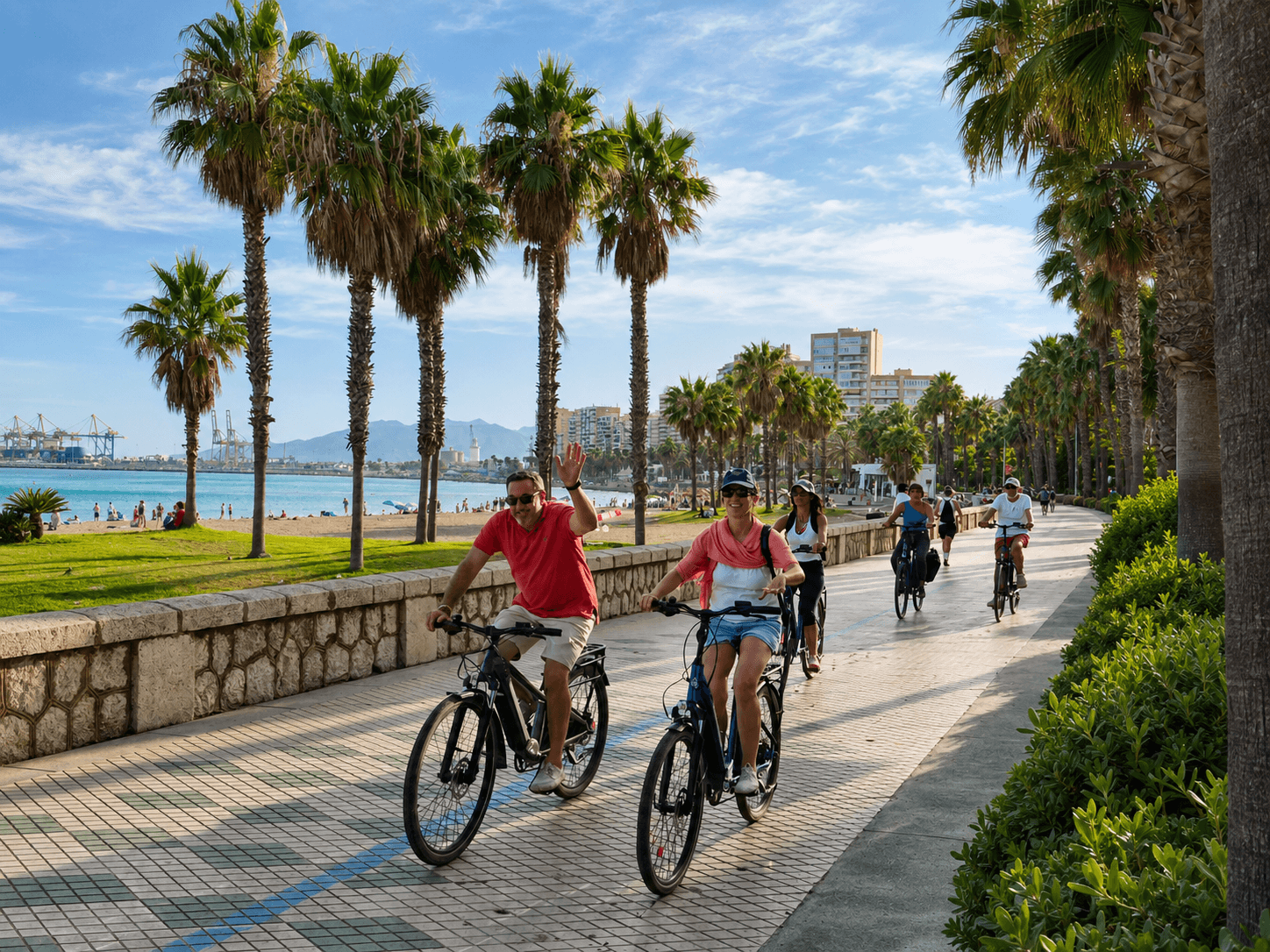 foto de bicicletas eléctricas en Malaga