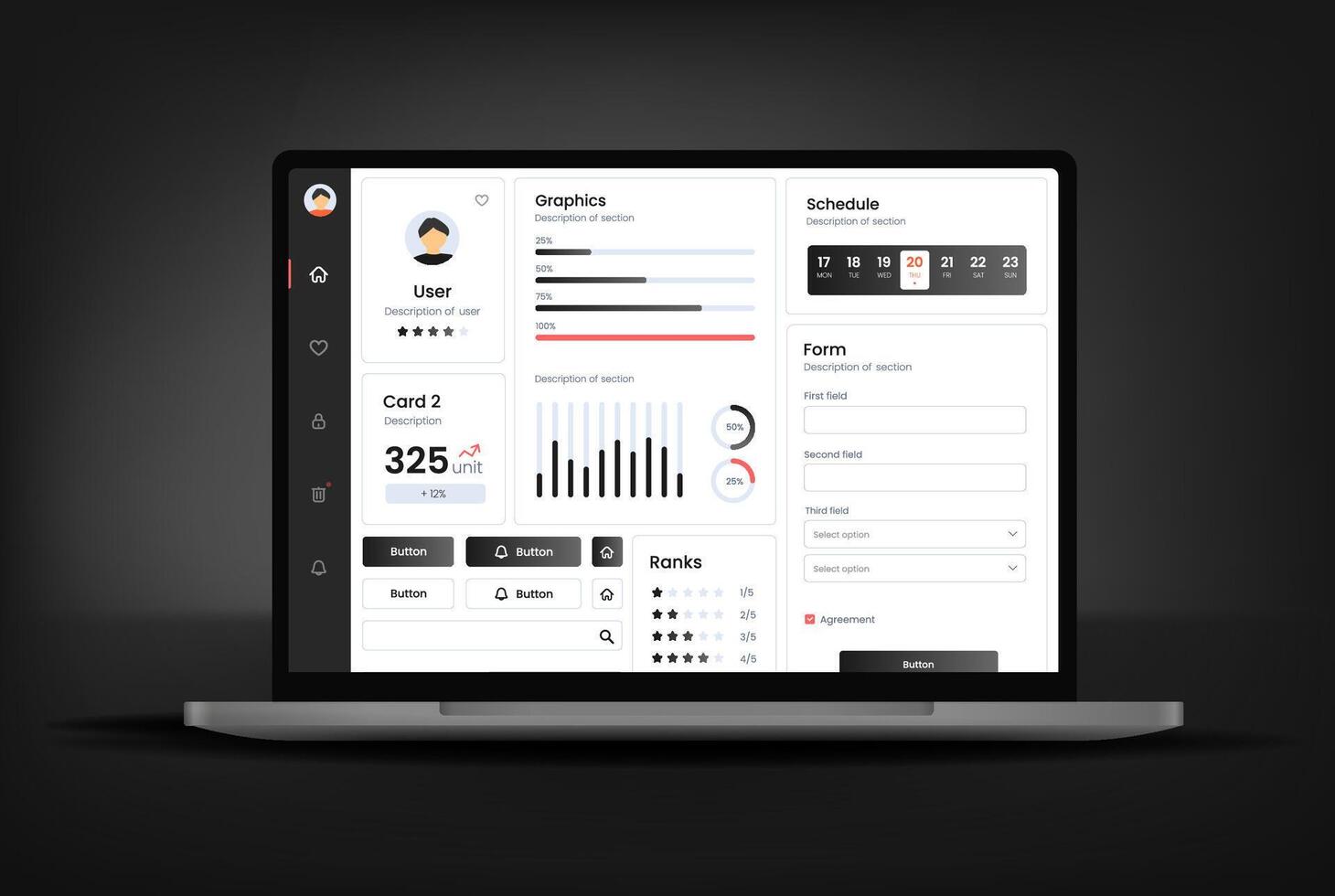 Post-launch performance monitoring dashboard on a laptop