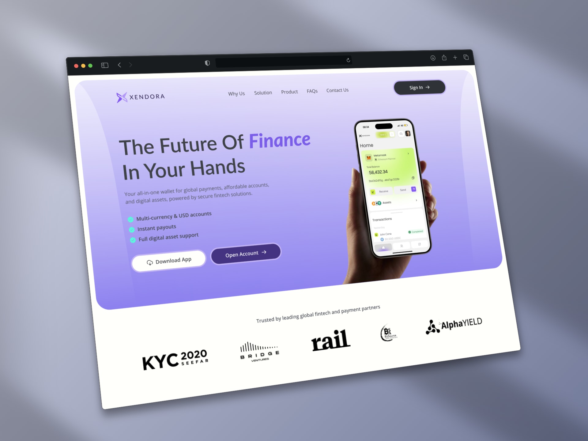 Xendora. — website design