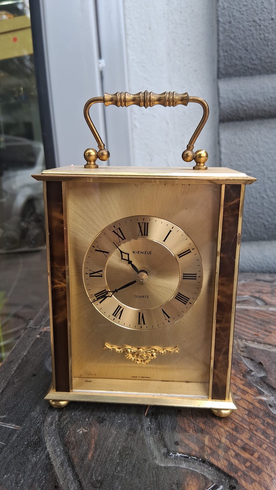 Vintage Kienzle Quartz Alman Masa / Şömine Saati – Made in Germany — 20. yüzyılın son çeyreği / Vintage (tahmini 1970–1990)