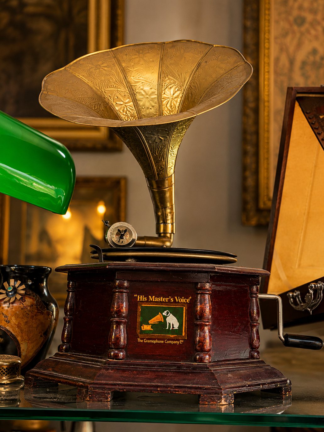 His Master's Voice HMV Vintage Antika Gramofon — 1920'ler – 1930'ların başı