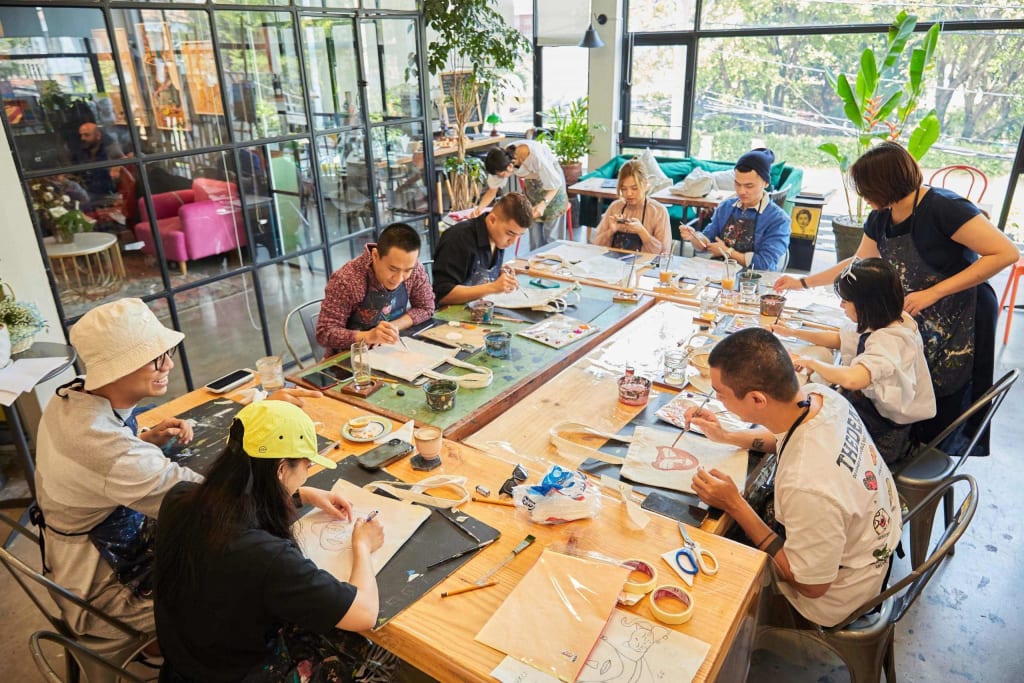 workshop ve tranh ha noi banner