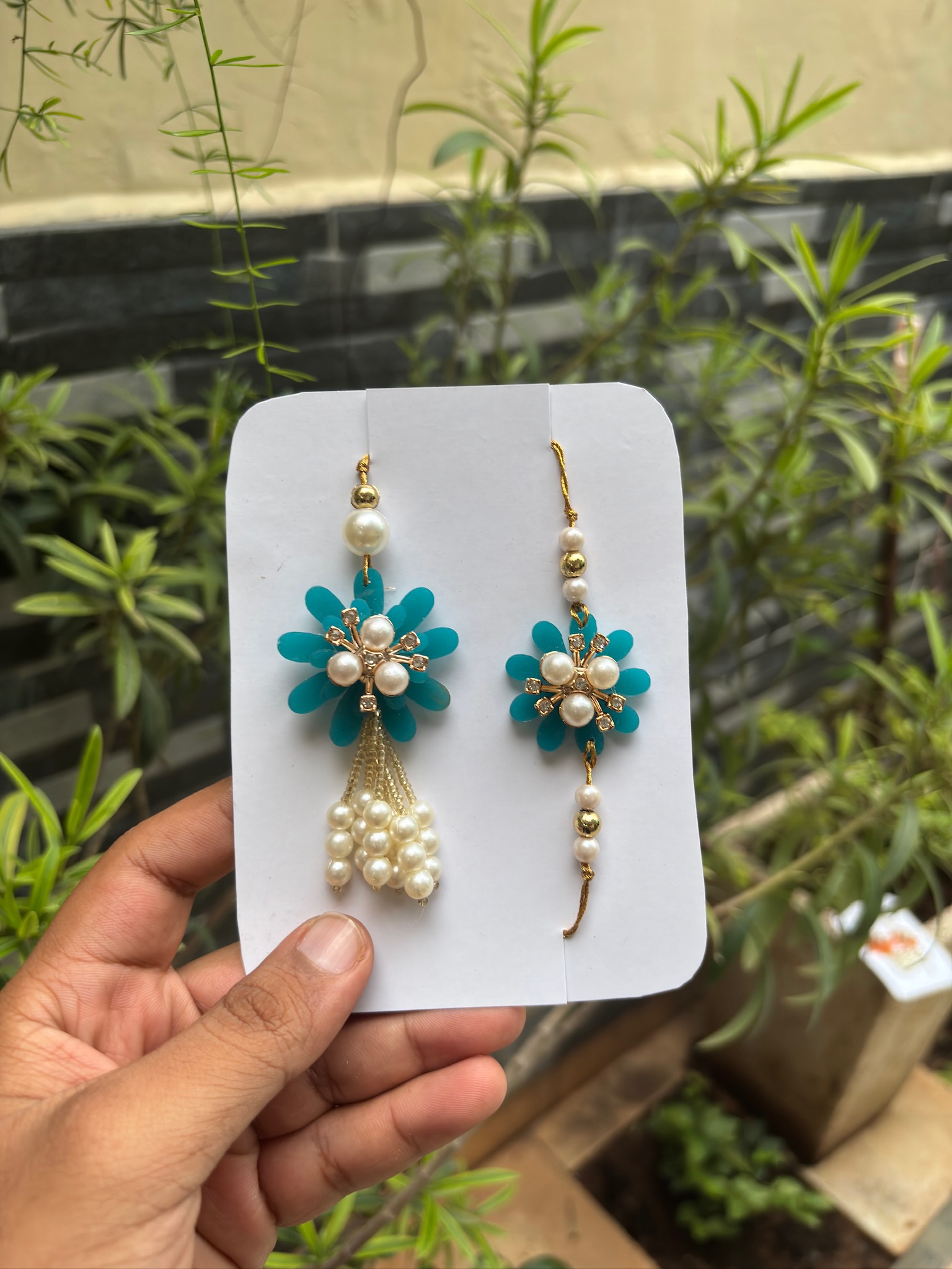 Raksha Bandhan Bhaiya Bhabhi Resin Rakhi Set DCRB004 – Handmade Personalized Rakhi for Bhaiya And Bhabhi