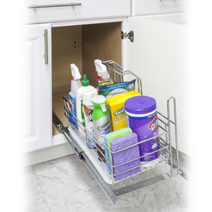 Get Hardware Resources SCPO2-R Under the Sink Cleaning Supply Caddy Pullout  with Handle.