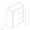 Tru-Cab Autumn Pecan Shaker 24" x 30" Wall Cabinet
