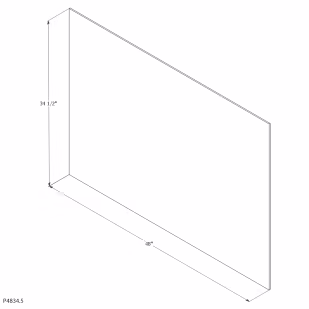 Smart Brighton Pecan Shaker Cabinet 48" x 34.5" Island Panel