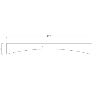 GHI Nantucket Linen White Cabinet 48" Valance