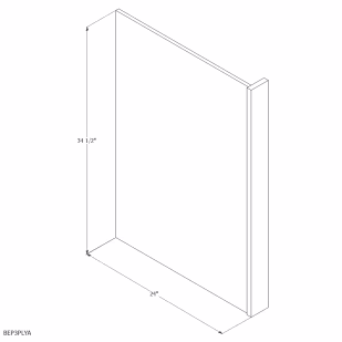 Tru-Cab Legacy Cherry Cabinet Universal Dishwasher End Panel