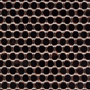 Satin Orb Penny Round Metal 12" x 12" Mosaic