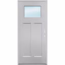 36" x 80" Fiberglass Craftsman 1-Lite Left Hand Exterior Door Unit