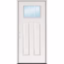 36" x 80" 6-Lite Craftsman Steel RH Exterior Door Unit