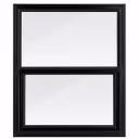 Single Hung No Grid 23.5" x 35.5" Low-E Vinyl Black Window