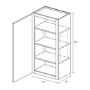 Unfinished Oak 12" x 42" Wall Cabinet-Leedo