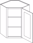 CNC Luxor Ready-to-Assemble Unfinished Birch Corner Wall Cabinet 24" x 36"