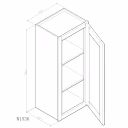 GHI Frontier Shaker 15" x 36" Wall Cabinet