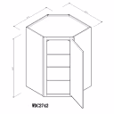 GHI Sonona Sand Shaker 27" x  42" Diagonal Corner Wall Cabinet