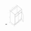 GHI Sonona Sand Shaker 36" Sink Base Cabinet