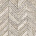 White Quarry Chevron Pattern Mosaic Tile