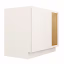 Camille Warm White 45" Blind Corner Kitchen Base Cabinet with Magic Corner Mechanism