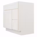 Camille Warm White 36" x 21" Bathroom Vanity Two Drawer Cabinet - Right