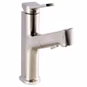 Bathroom Fountain Faucet with Pull-Out Sprayer - Brushed Nickel