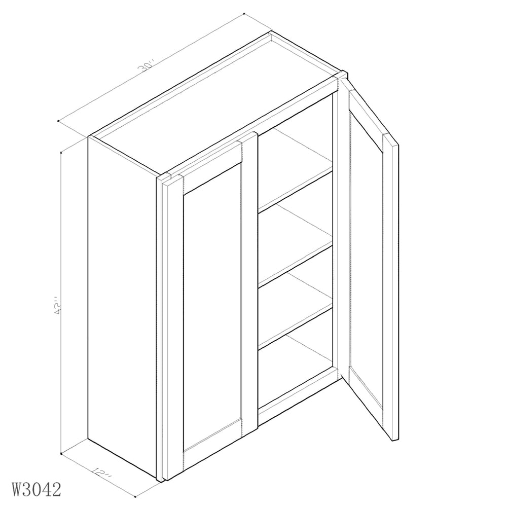 Cabinet Nantucket Linen White W3042 Cabinet Nantucket Linen White W3042