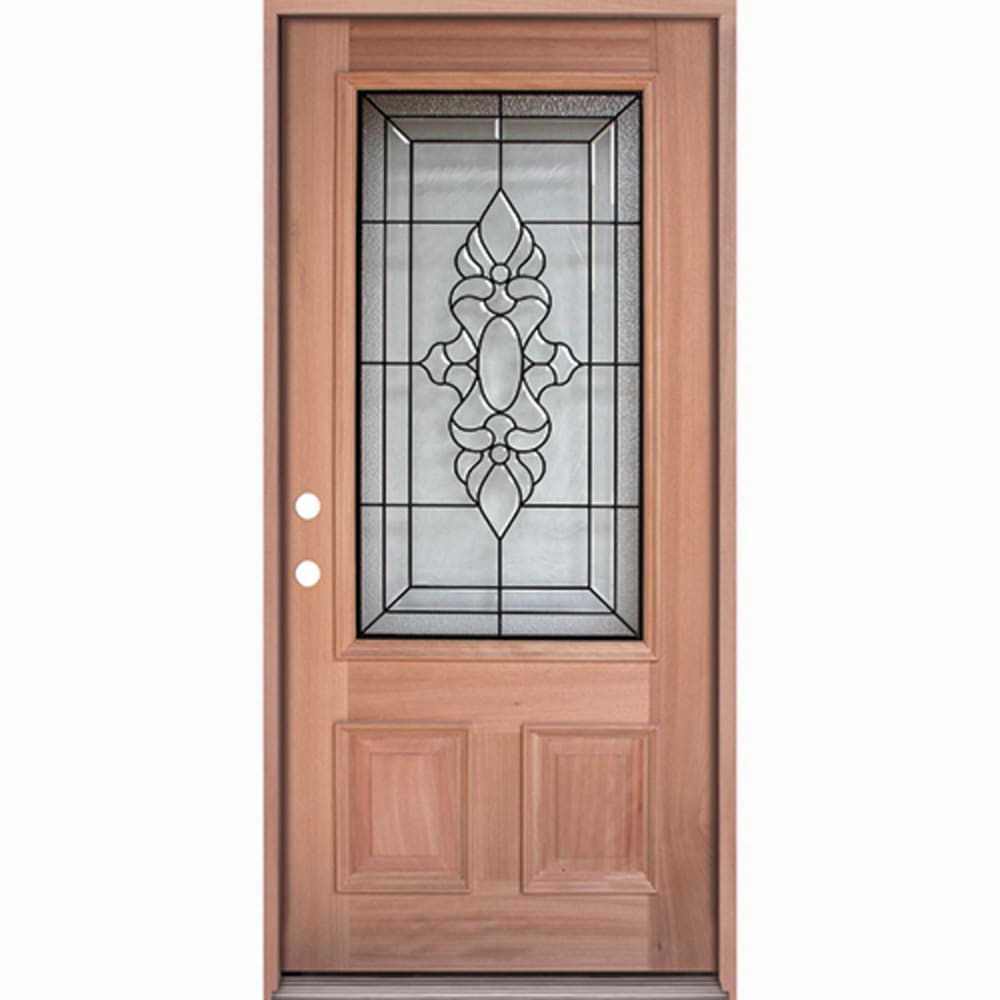 22 x 48 Insulated Glass Insert And Decorative Patina Black Caming Pattern Right Hand Ready to install Completely 4526179 Doors, Door Units Exterior