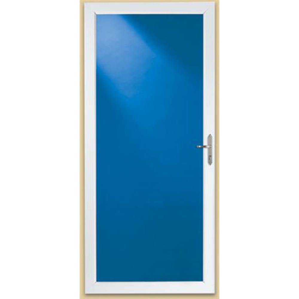 Model 350 17 1 1 4 thick heavy gauge aluminum frame Maintenance free painted white finish on aluminum core Heavy duty 4540170 Doors, Storm Doors