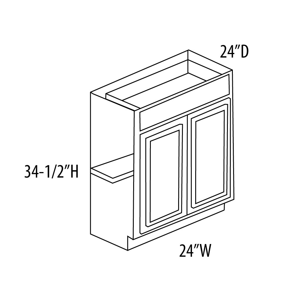 Cabinet White Shaker B24 Cabinet White Shaker B24