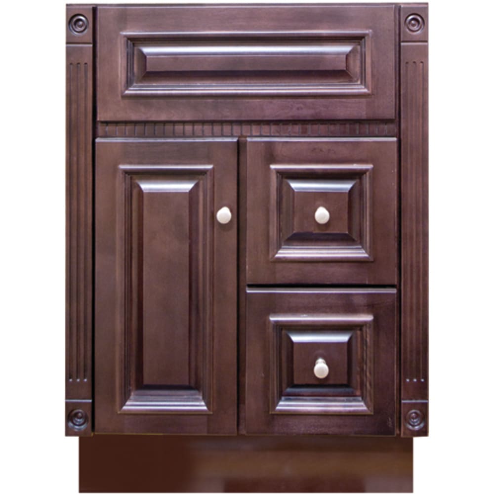 Beautiful hand rubbed cherry matte finish 3 4 solid birch raised square panel door Framed cabinetry All wood No particle 5024696 Bath, Vanities