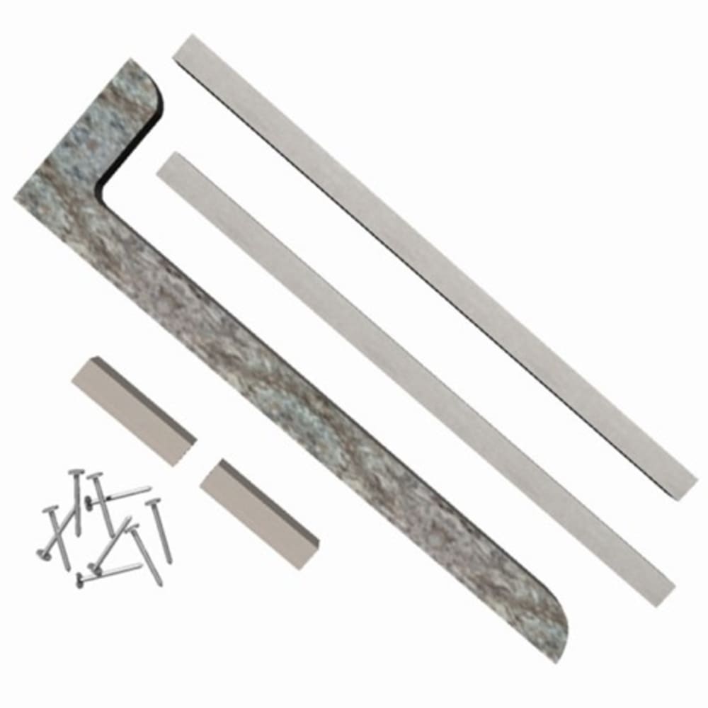Great for giving a finished look thoughout the kitchen. Comes with one left and right end cap to match exposed edges to the color and edge 50160108 Bianco Romano end cap kit for Post formed Laminate counter tops