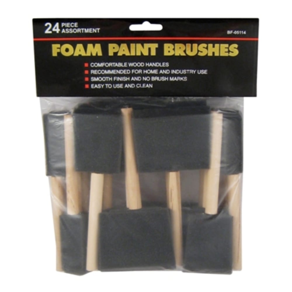 Standard Foam Paint Brushes Comfortable wood handles 6608038 Paint Sundries, Brush Sets