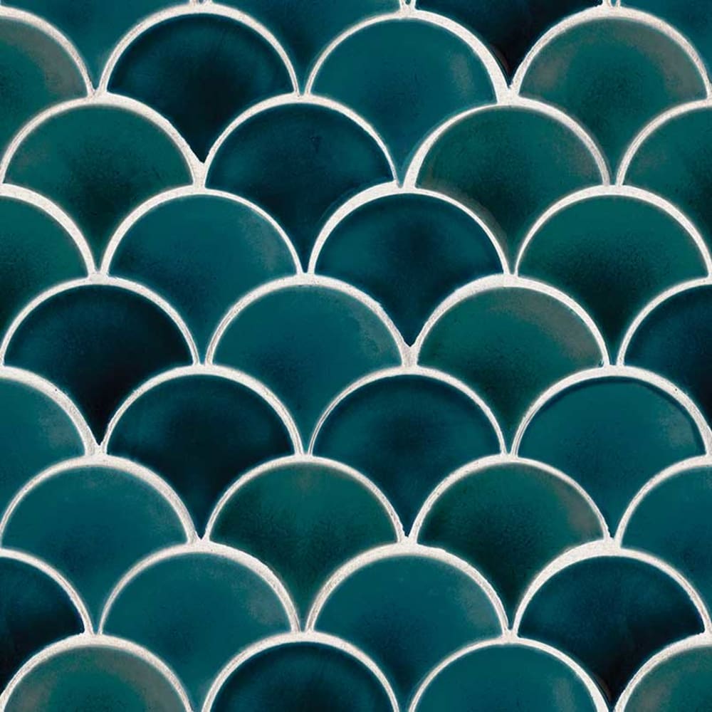 Mosaic Tile Azul Scallop Mosaic Tile Azul Scallop