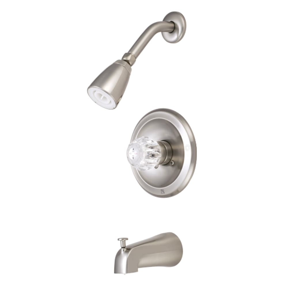 KB Single Tub/Shower Knob Faucet, Brushed Nickel Home Outlet