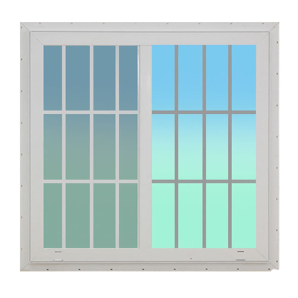 No maintenance vinyl construction Nailing fin attached Energy efficient Low E insulated glass Grids between the glass 12 12 grid 4550276 Windows, New Construction Vinyl