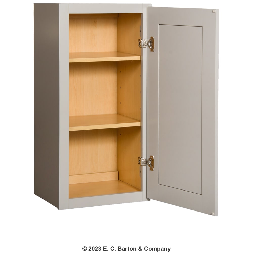 GHI Stone Harbor Gray Shaker 15" x 30" Wall Cabinet | Home ...