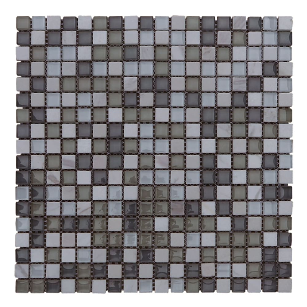 5 8 square pieces of crystal glass and travertine stones blended into one tile form Stretches the boundaries of design potential Both 5536025 Flooring, Natural Stone