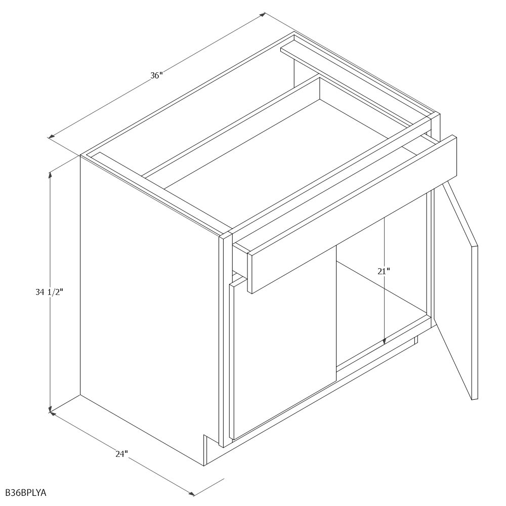 Smart Sheffield Slate Gray 36 Base Cabinet Home Outlet